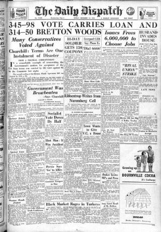 cover page of Daily Dispatch (Manchester) published on December 14, 1945