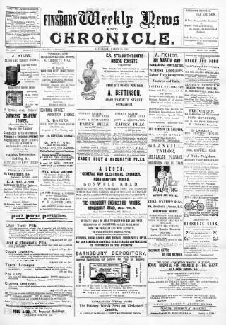 cover page of Finsbury Weekly News and Chronicle published on March 19, 1904