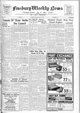 cover page of Finsbury Weekly News and Chronicle published on May 14, 1965