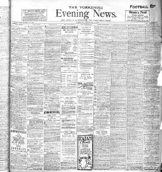 cover page of Yorkshire Evening News published on February 2, 1907