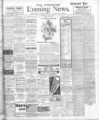 cover page of Yorkshire Evening News published on June 18, 1907