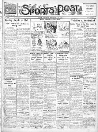 cover page of Sports Post (Leeds) published on February 21, 1925