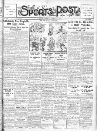 cover page of Sports Post (Leeds) published on August 29, 1925