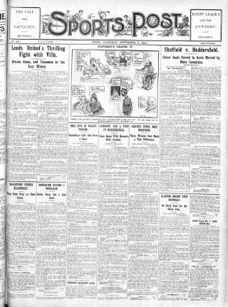 cover page of Sports Post (Leeds) published on September 5, 1925