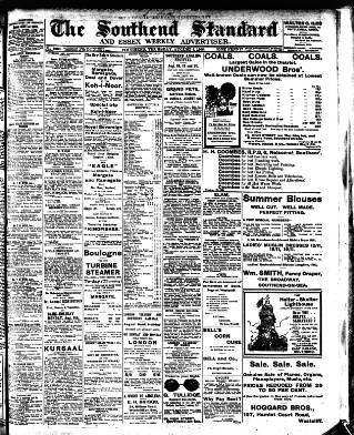 cover page of Southend Standard and Essex Weekly Advertiser published on August 2, 1906