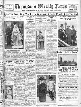 cover page of Thomson's Weekly News published on June 18, 1910