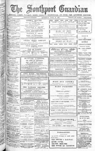 cover page of Southport Guardian published on June 18, 1921