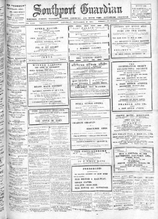 cover page of Southport Guardian published on September 17, 1921
