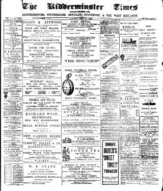 cover page of Kidderminster Times and Advertiser for Bewdley & Stourport published on June 30, 1900