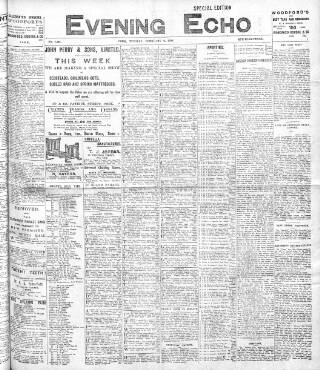 cover page of Evening Echo (Cork) published on February 2, 1909