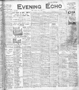 cover page of Evening Echo (Cork) published on May 4, 1909