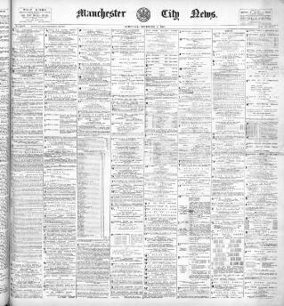 cover page of Manchester City News published on November 2, 1901