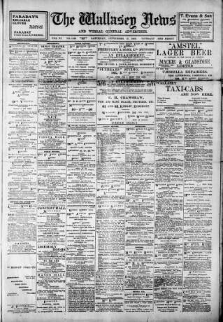cover page of Wallasey News and Wirral General Advertiser published on September 17, 1910