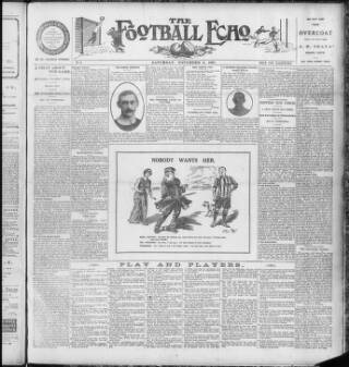 cover page of Football Echo (Sunderland) published on November 2, 1907