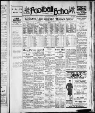 cover page of Football Echo (Sunderland) published on September 17, 1932