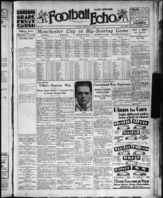 cover page of Football Echo (Sunderland) published on February 2, 1935