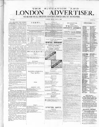 cover page of Situation and London Advertiser published on May 4, 1888