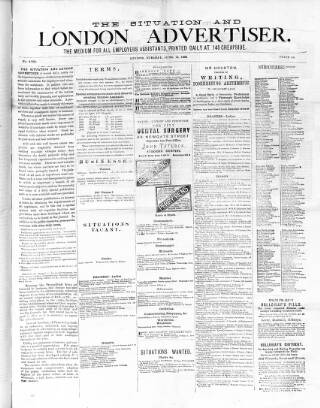 cover page of Situation and London Advertiser published on June 12, 1888
