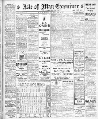 cover page of Isle of Man Examiner published on May 4, 1918