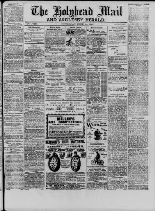 cover page of Holyhead Mail and Anglesey Herald published on June 18, 1896