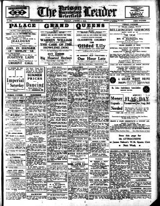 cover page of Nelson Leader published on August 2, 1935