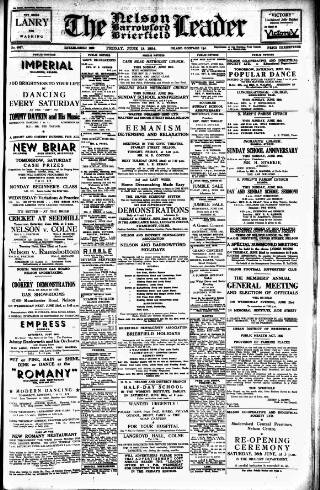 cover page of Nelson Leader published on June 18, 1954