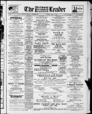 cover page of Nelson Leader published on May 4, 1962