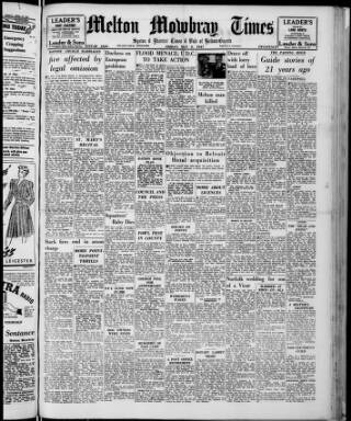 cover page of Melton Mowbray Times and Vale of Belvoir Gazette published on May 2, 1947