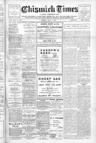 cover page of Chiswick Times published on May 2, 1913