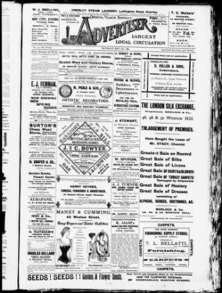 cover page of Crystal Palace District Times & Advertiser published on May 2, 1896