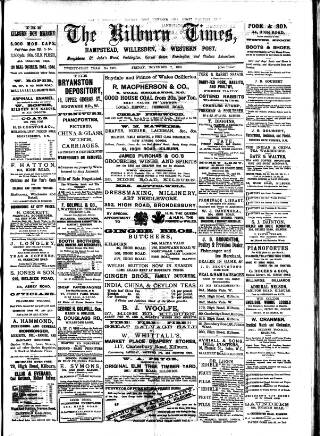 cover page of Kilburn Times published on November 2, 1888