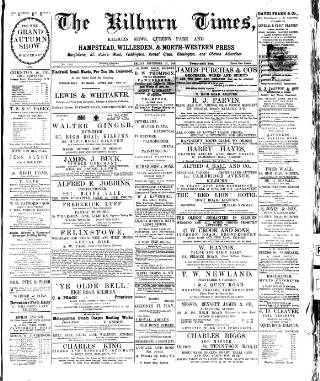 cover page of Kilburn Times published on September 17, 1897
