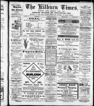 cover page of Kilburn Times published on February 2, 1917