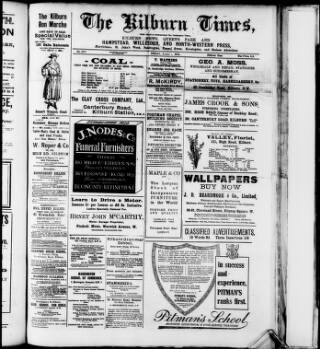 cover page of Kilburn Times published on August 2, 1918