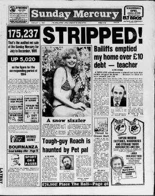 cover page of Birmingham Weekly Mercury published on February 2, 1986