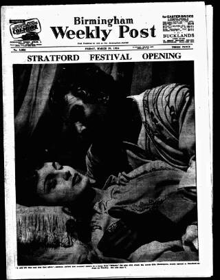 cover page of Birmingham Weekly Post published on March 19, 1954