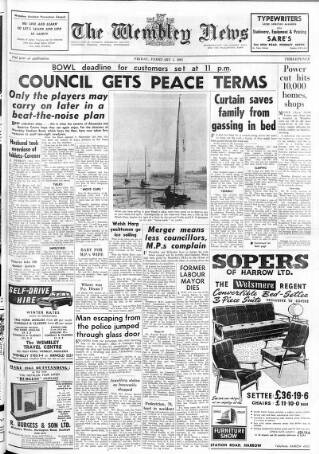 cover page of Wembley News published on February 1, 1963