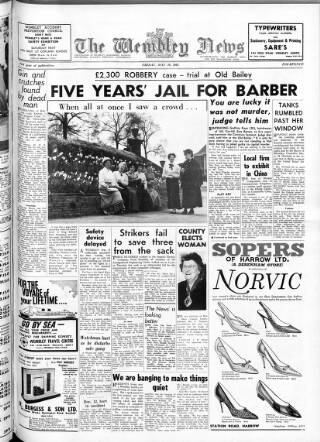 cover page of Wembley News published on May 10, 1963