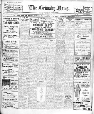 cover page of Grimsby News published on September 26, 1930