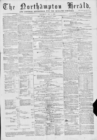 cover page of Northampton Herald published on May 4, 1872