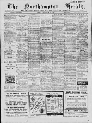 cover page of Northampton Herald published on September 27, 1912