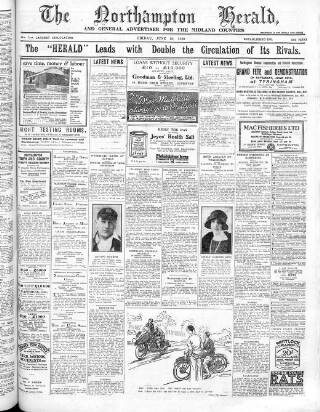 cover page of Northampton Herald published on June 20, 1930