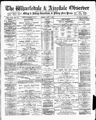 cover page of Wharfedale & Airedale Observer published on May 4, 1888