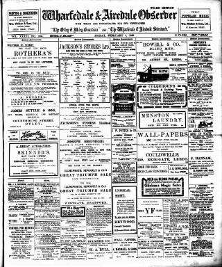cover page of Wharfedale & Airedale Observer published on February 2, 1906