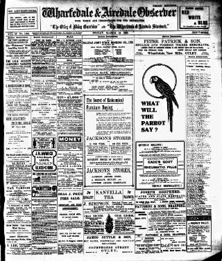 cover page of Wharfedale & Airedale Observer published on March 19, 1909