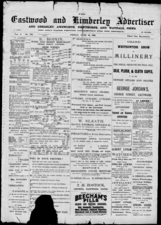 cover page of Eastwood & Kimberley Advertiser published on June 18, 1897
