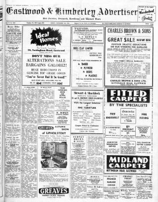 cover page of Eastwood & Kimberley Advertiser published on November 6, 1964