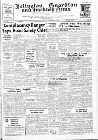cover page of Islington Guardian & Hackney News published on December 27, 1974