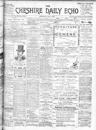 cover page of Cheshire Daily Echo published on May 2, 1901