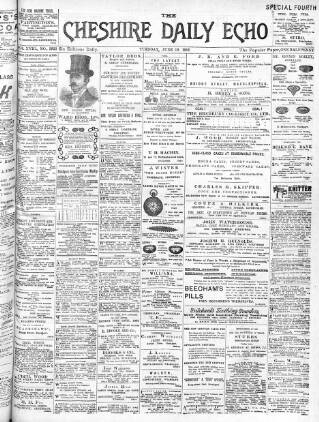 cover page of Cheshire Daily Echo published on June 18, 1901
